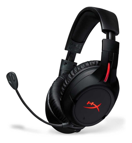 Auriculares gamer inalámbricos HyperX Cloud Flight HX-HSCF negro con luz rojo LED