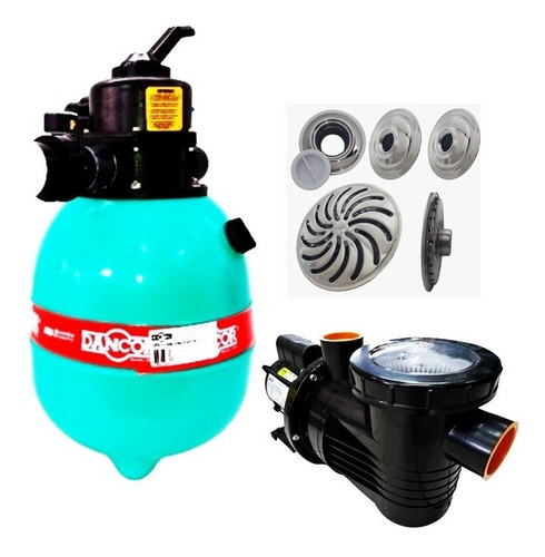 Imagem 1 de 3 de Ralo De Fundo Kit Completo Para Piscinas Alvenaria Com Bomba