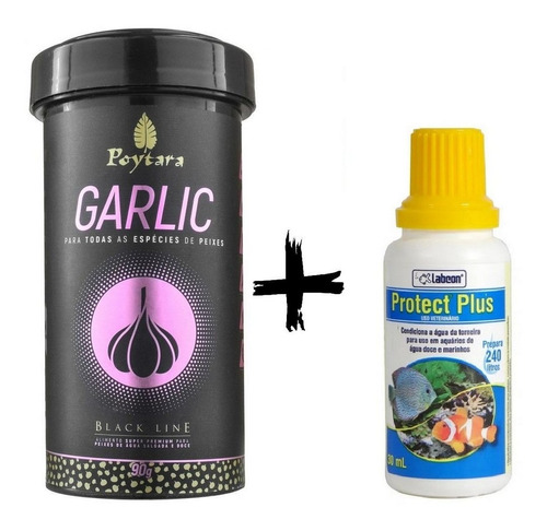 Kit Ração Poytara Garlic 90g + Protect Plus Alcon 30ml