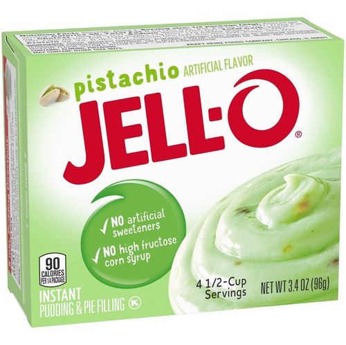 Jello Pudding En Polvo Mix Pudin Sabor Pistache Importado