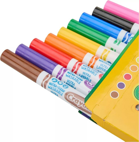 Marcadores Lavables Crayola Ultraclean Classic X10