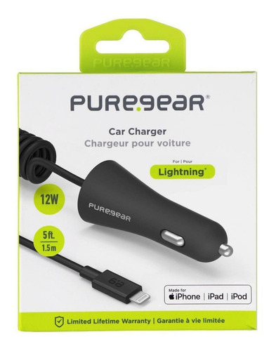 Cargador De Auto Puregear 12w Para iPhone 5/ 5s/ 6/ 6s/ Plus