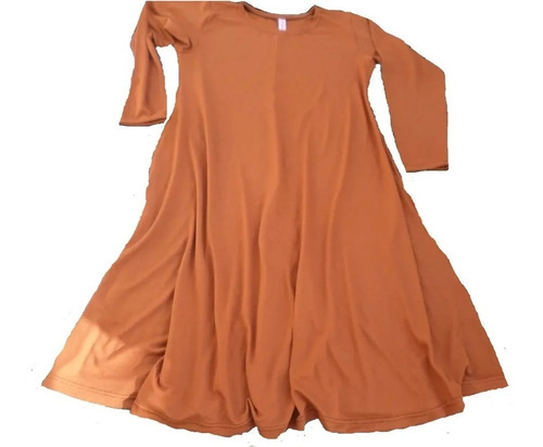 Imagen 2 de 8 de Vestido Super Evasè Lanilla Manga Larga