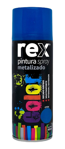 Spray Metalizado Sec. Rápido Rex 400ml Variedad De Colores