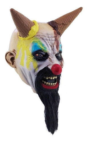 Máscara De Payaso Maligno Hells-cream Disfraz Para Halloween Color Colorido