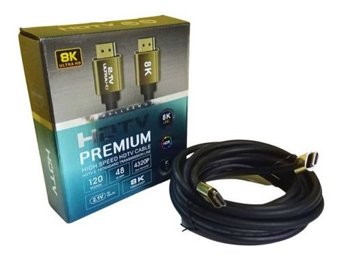 Cable Hdmi 5m 8k 2.1v Ultra Hd 4320p Alta Velocidad 60hz
