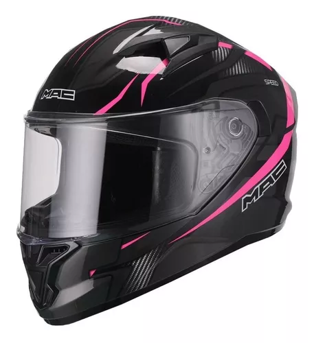 Casco Integral Mac Speed Riot Pink Dama Mujer Moto Delta