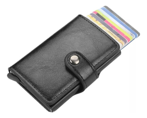 Tarjetero Hombre Cartera Minimalista Metálica Con Clip Moda