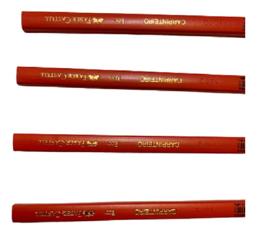 Set 4 Lápiz De Carpintero Negro Faber Castell