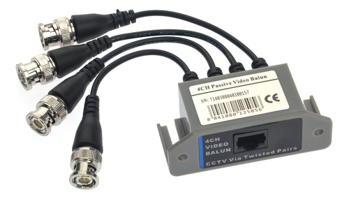 Transceptor Portátil De Vídeo Bnc A Balun Cctv De 4 Canales