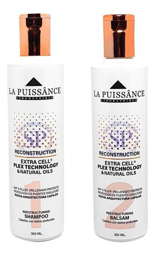 La Puissance Extra Cell Plex Kit Paso 1 + 2 Cabello Dañado D