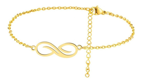 Pulsera Para Mujer Infinito Joya Plata Enchapado Oro 18k