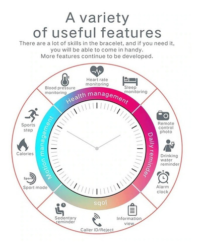 Imagen 8 de 10 de Smartwatch Reloj Pulsera Inteligente Q11 Monitor Salud Bk