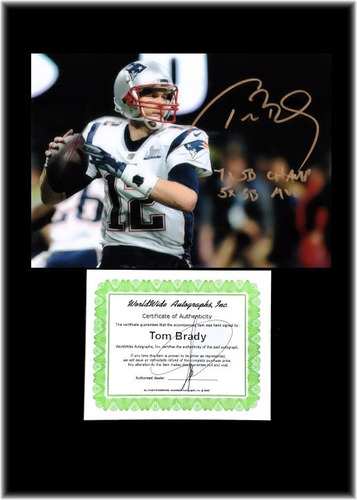 Tom Brady Patriots New England Autógrafo Fotografía De 5x7