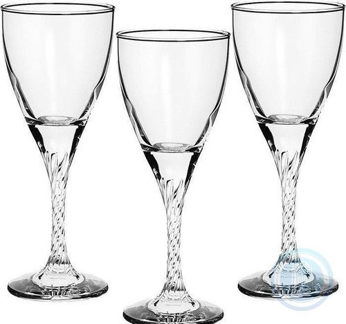 Imagen 3 de 4 de Set X 6 Copa Vino Agua Vaso Vidrio Twist 205 Ml Pasabahce