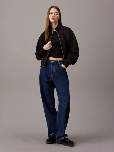 Polerón Satin Applique Negro Calvin Klein