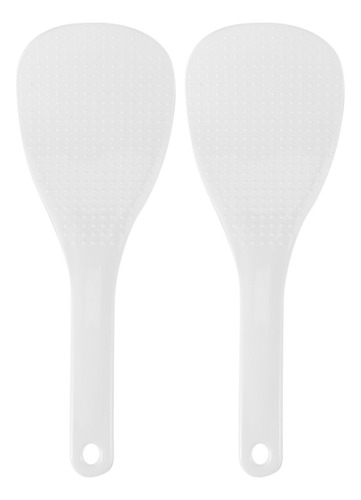 Para 2 Cucharas De Arroz Planas De Plástico Blanco