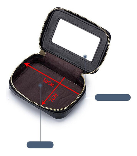 De Estuche Para Lápiz Labial Con Espejo Portátil Para Bolso