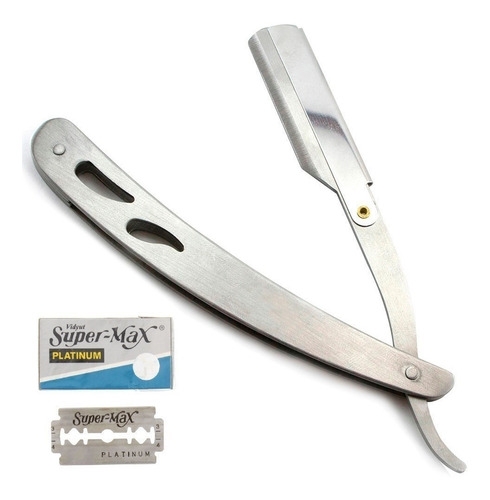 Navaja Peluqueria Barbero Barberia + Hojas De Afeitar Color