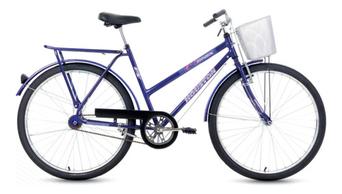 Bicicleta Bike Aro 26 Houston Onix Com Cesta Modelo Fv Vb Cor Violeta