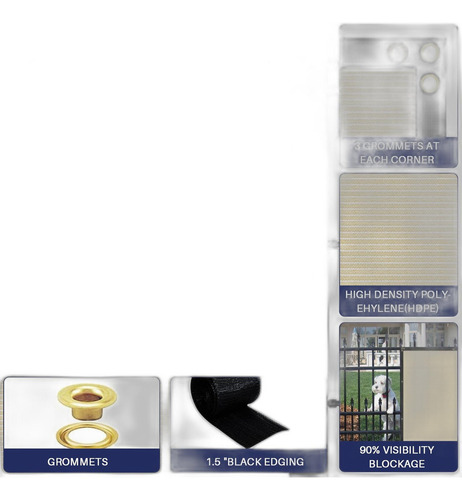Windscreen4less 6 'x 25' Pantalla De Valla De Privacidad En