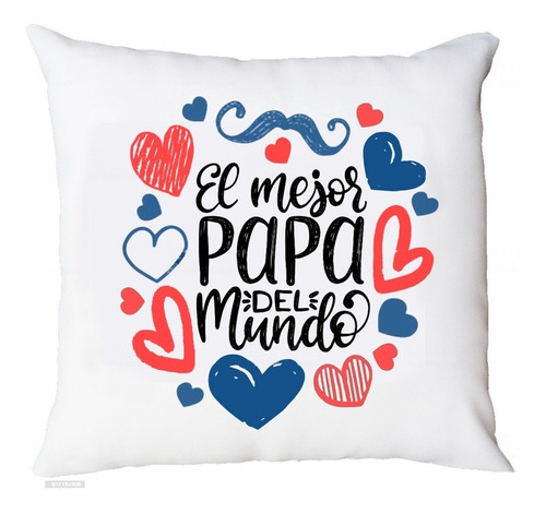 Almohadón Decorativo 40x40 Frases Papá Para Padre Regalo