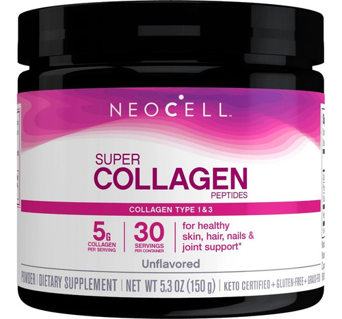 Péptidos de supercolágeno Neocell® para piel, cabello y uñas, 150 g Eua Flavor S/Flavor