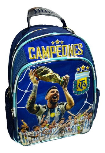 Mochila Fútbol Cresko Argentina Messi Campeónes Del Mundo!!