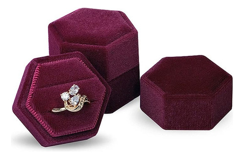 Set 6 Cajas Hexagonal Para Joyas 5x4cm