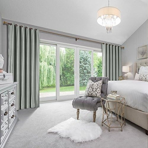 Cortinas 100% Blackout Largas 140x230cm Tres Capas Hogar Gris Claro