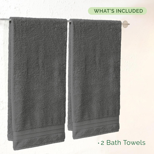 Juego De 2 Toallas De Baño 68 X 137 Cm 100% Algodón Turco