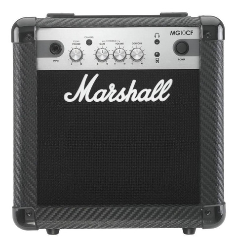 Imagen 1 de 3 de Amplificador Marshall MG Carbon Fibre MG10CF Valvular para guitarra de 10W color negro 220V