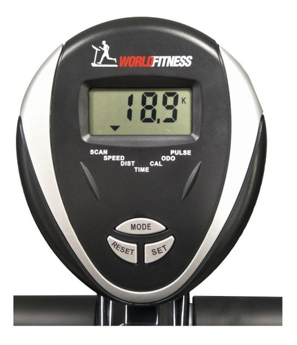 Imagen 4 de 4 de Bicicleta fija World Fitness Q7000 tradicional gris plata
