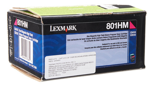 Lexmark 80c1hm0 Tóner Magenta De Alto Rendimiento Del Prog.