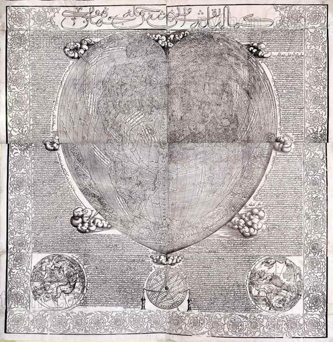 Cuadro Mapa Planisferio Mapamundi De Hadji Ahmed - 1559