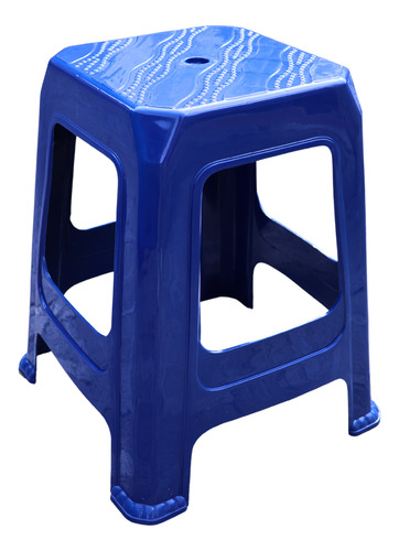 Banco De Plástico 10 Piezas Reforzado Uso Rudo Negocio Plastico Azul Rey