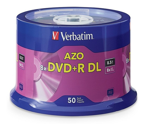 Verbatim Dvd+r 8x 8.5gb Dl Doble Capa Cake 50unidad Ecoffice