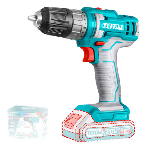 Taladro Inalambrico 10 Mm 20v S/b-s/c Total Tools Tdli200515