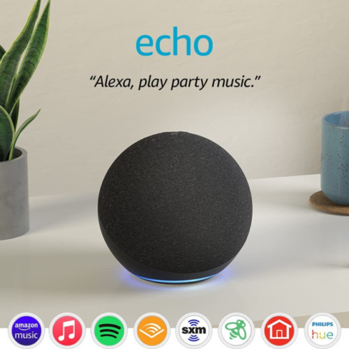 Amazon Echo Echo 4th Gen Con Asistente Virtual Alexa Negro