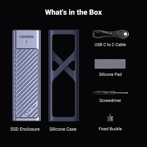 Carcasa M.2 Nvme Sata Ssd Aluminio 20 Gbps Usb-c Uasp Trim