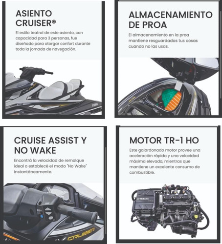 Imagen 8 de 8 de Moto De Agua Yamaha Vx-cruiser Tr-1 Ho