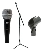 Comprar Combo Microfono Profesional Shure + Soporte + Cable +pipeta 