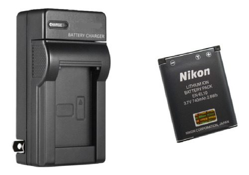 Cargador Compatible Con Camara Nikon Coolpix S3000, S4000 Negro