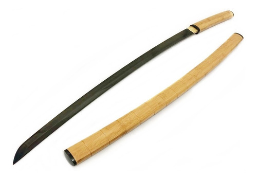 Espada Katana Samurai Shirasaya Aço T10 Negro Afiada Corte