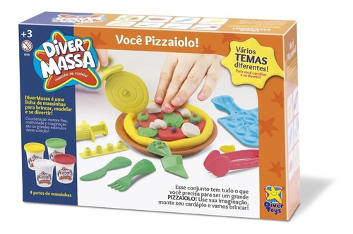 Massa De Modelar Você Pizzaiolo Pizza - Diver Toys