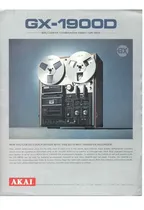 Comprar Catálogo u002F Folder: Tape Deck Akai De Rolo Gx-1900d# Novo Okm