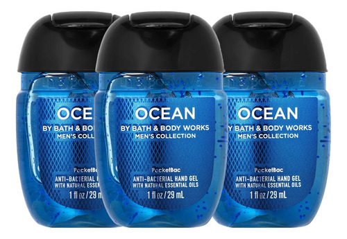 Ocean For Men Gel Antibacterial Bath & Body Works Kit De 3pz