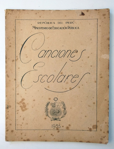 Libro Música Canciones Escolares Año 1935 Grau Pentagrama 