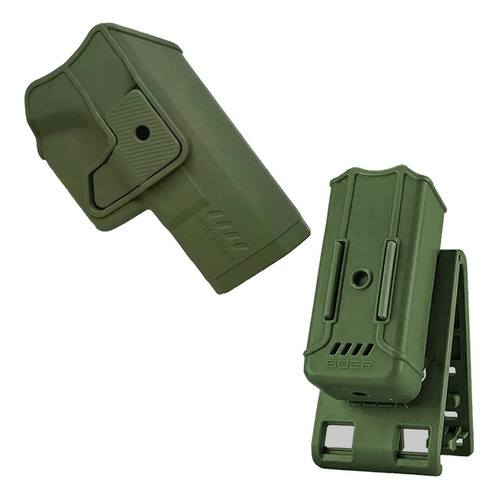 Funda Pistolera Boer Nivel 2 Glock Porta Cargador Polimero