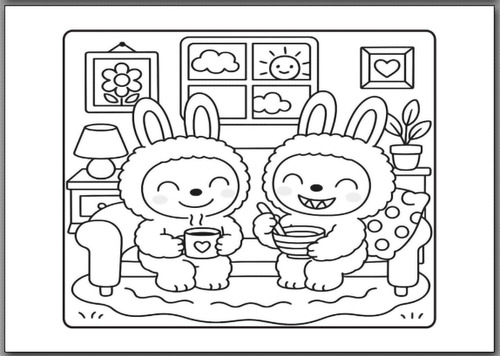 Kit Imprimible Labubu Imágenes Para Colorear Pdf